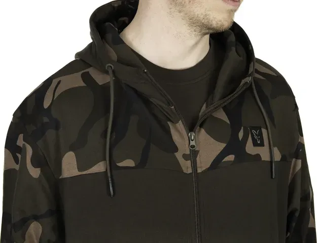 Fox LW Khaki Camo Split Zip Hoody S