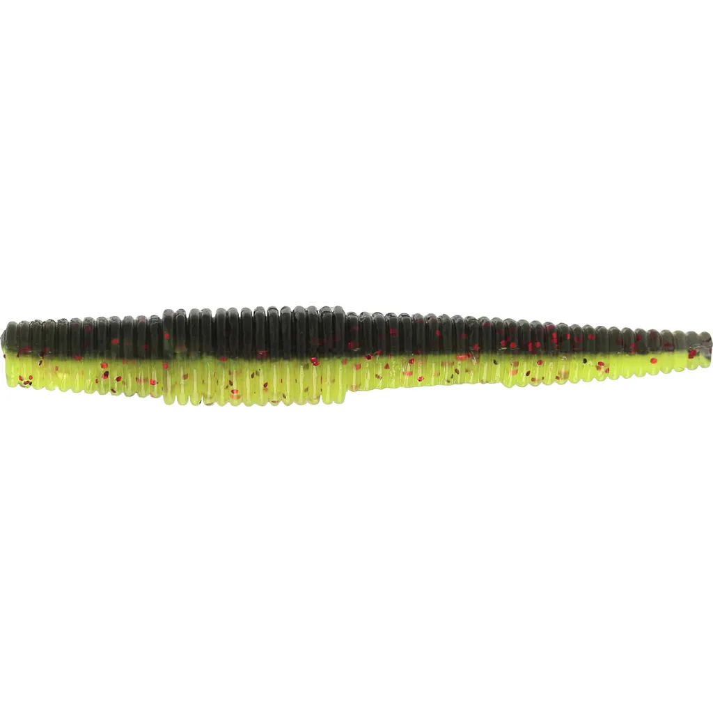 Westin Ned Worm Slim Gummiköder 5.5cm 1.5g Black Chartreuse