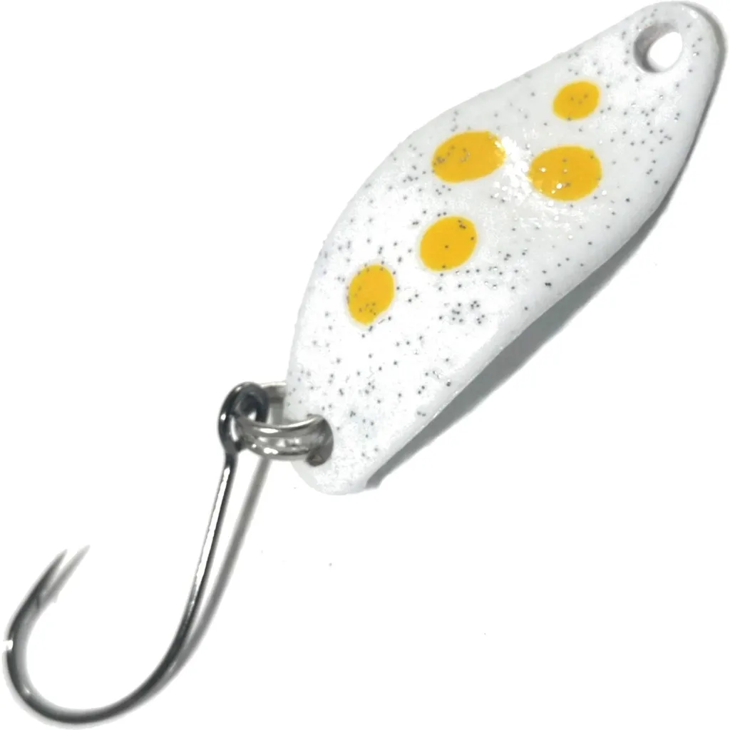 Troutwerk Spoon 1.5g 2.3cm Weiß Gelbe Punkte