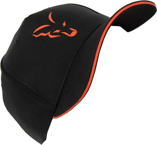 Fox Collection Baseball Cap Black & Orange 100% Polyester