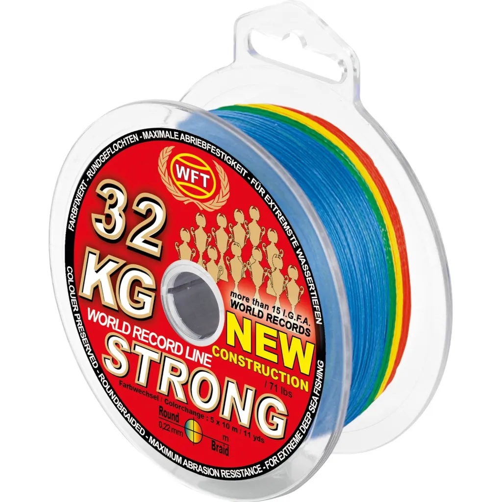 WFT Exact Sea King 550 Multicolor Geflochtene Angelschnur 0.22mm 32kg 260m