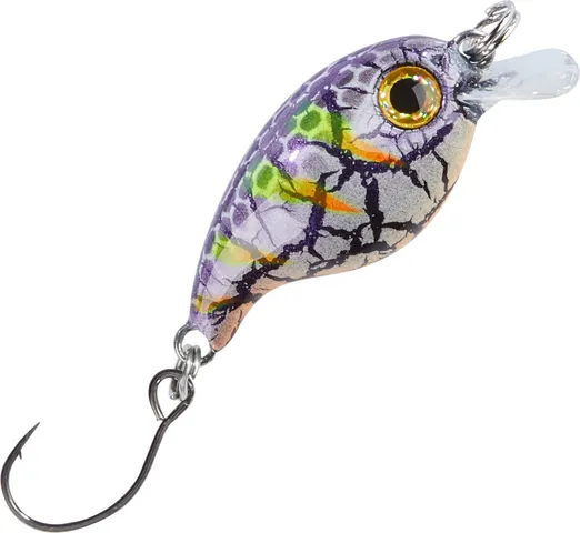 Balzer Trout Attack Crank Wobbler Thunder 3cm 2g Lila-Schwarz-Weiß-Gelb