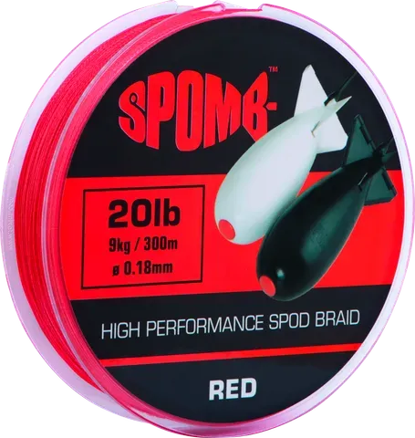 Spomb Braid Braided Line 0.18mm 9kg 300m Red