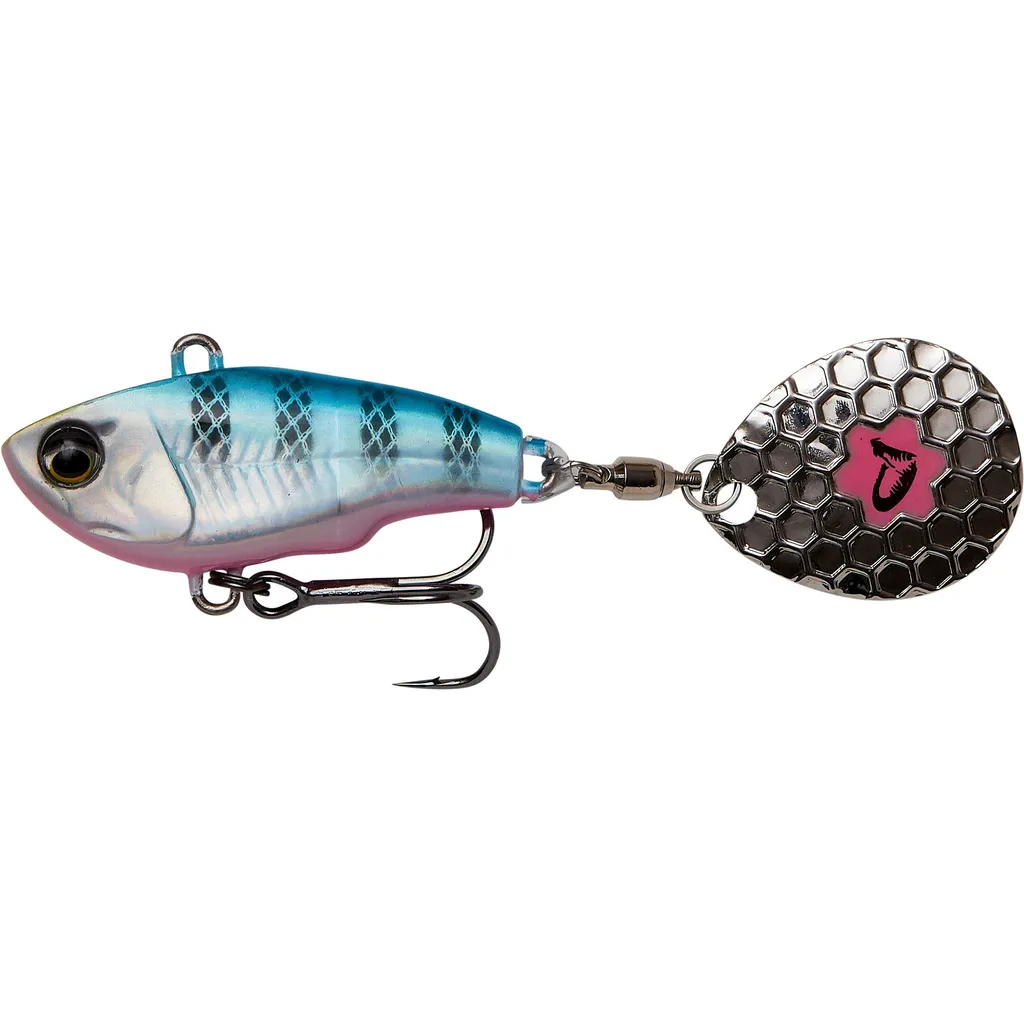 Savage Gear Fat Tail Spin 8cm 24g Blue Silver Pink