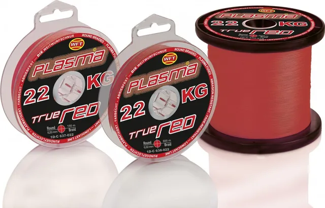 WFT KG Plasma Round Geflochtene Schnur 150m 0.26mm 31kg Rot