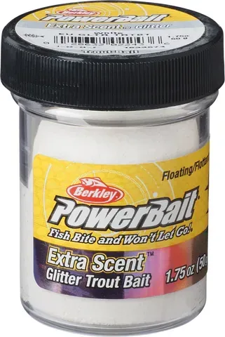 Berkley PowerBait Glitter Forellenpaste 50g Weiß Glitter