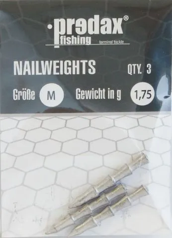 Predax Nail Weight Sinkers 1.75g 3pcs