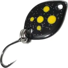 Troutwerk Spoon 0.8g 1.2cm Black/Yellow Dots