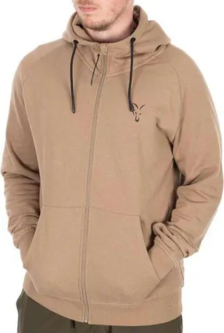 Fox Collection LW Zip Hoody Tan Ltd M
