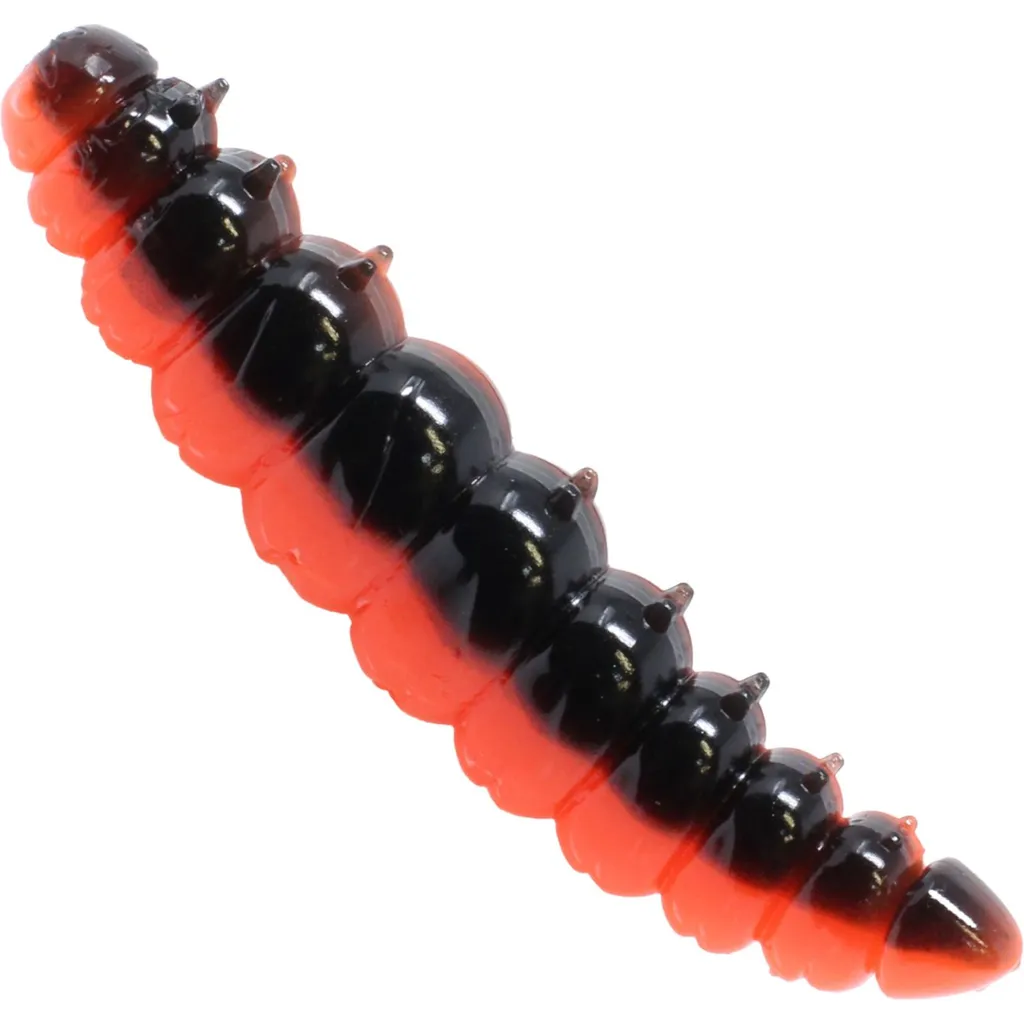 FTM Omura Baits Larvy Gummiköder Schwarz Orange 4,5cm 10Stk