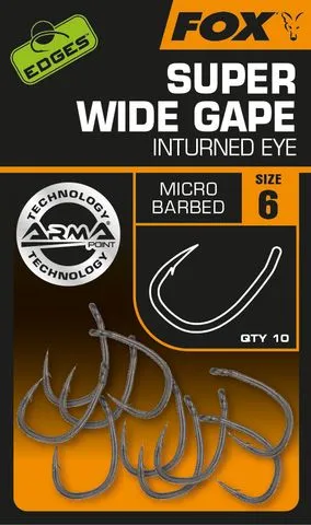 Fox Edges Armapoint Super Wide Gape Inturned Eye Hooks 2
