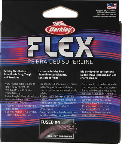 Berkley Flex Braid Braided Line 275m 0.20mm 6.8kg Moss Green