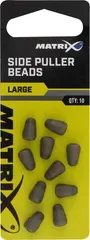 Matrix Side Puller Beads 10pcs Medium Translucent Grey