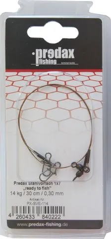 Predax Stahlvorfach 1x7 30cm 14kg 2pcs