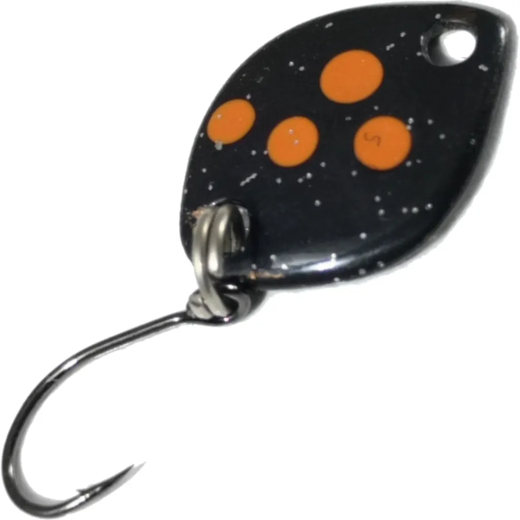 Troutwerk Spoon Blinker Schwarz/Orangene Punkte