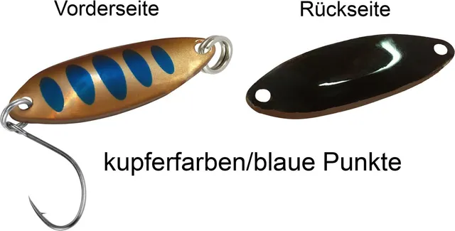 FTM Spoon Tango 1.8g Kupferfarben/Blaue Punkte
