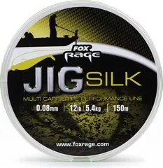Fox Rage Jig Silk Braided Line 0.08mm 5.4kg 120m Fluro Green