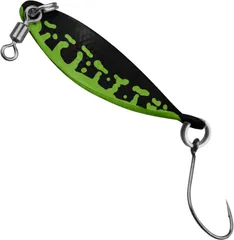 FTM Spoon Wob 4cm 3.2g Chartreuse-Schwarz Glitter/Schwarz Glitter