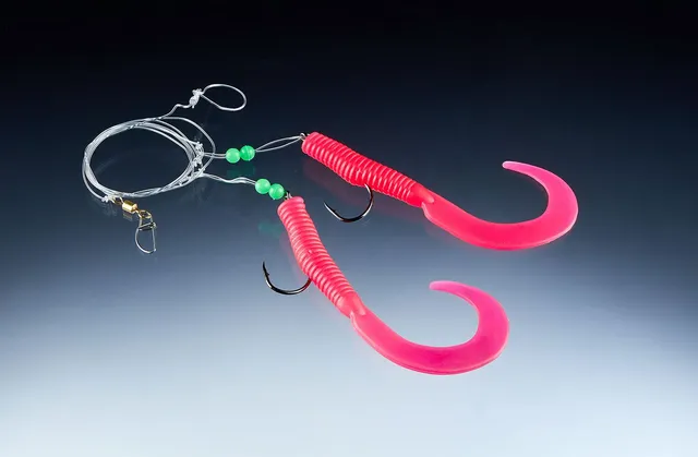 Balzer Großdorsch System mit 2 Haken - Meeresystem #8/0 125cm Pink