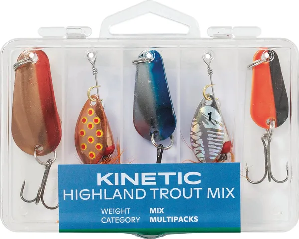 Kinetic Highland Trout Lure Kit 5Er Mix