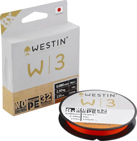 Westin W3 8-Braid 0.37mm 24.6kg 300m Dutch Orange