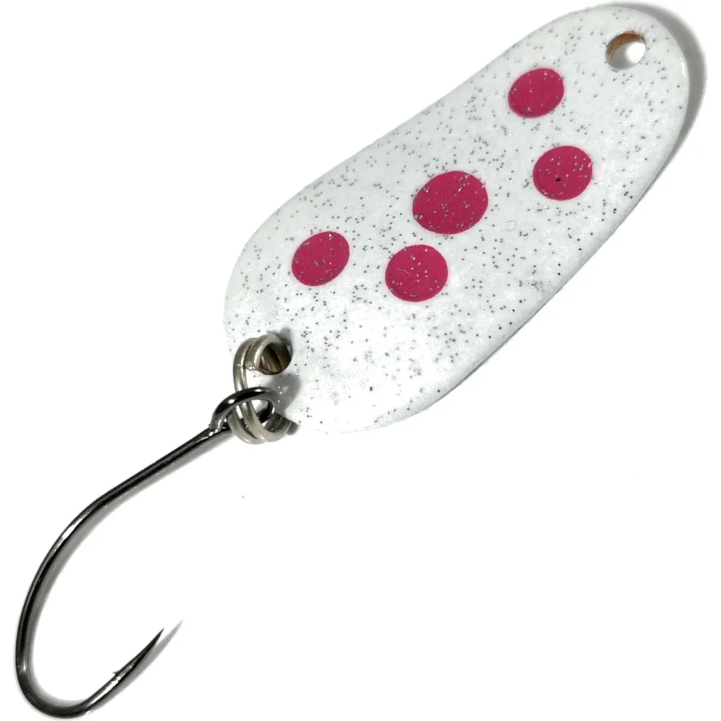 Troutwerk Spoon Blinker Weiß Pinke Punkte