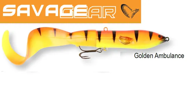 Savage Gear 3D Hard Eel Tail Bait 25cm 0.6–1.8m 109g Golden Ambulance