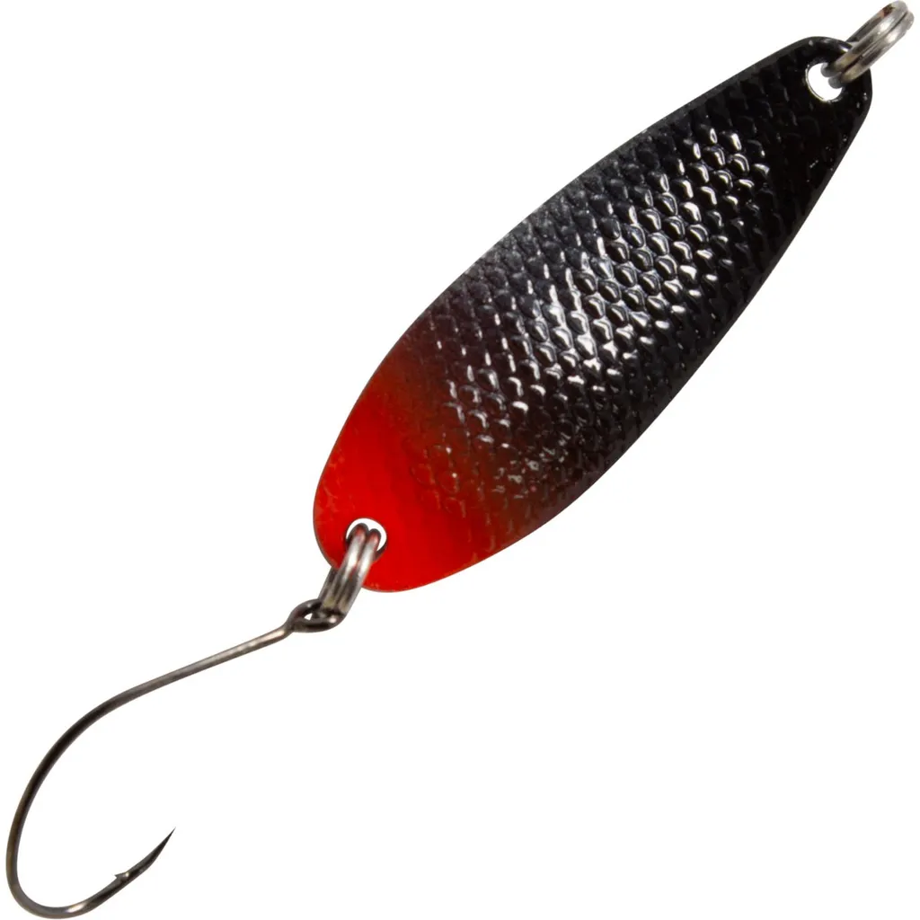 FTM Spoon Wheel Blinker 3.8cm 3.6g Schwarz Rot Silber