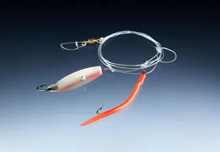 Balzer Gummi Makk-Dorschblinker System Ready-Made Rig #6/0 120cm Japanrot