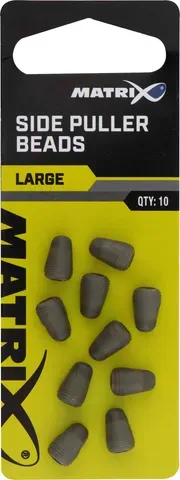 Matrix Side Puller Beads 10pcs Large Translucent Grey