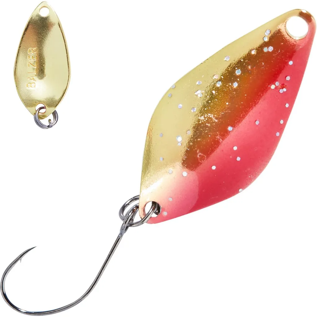Balzer Spoon Chicco 2cm 0.8g Rot-Goldfarben-Glitter