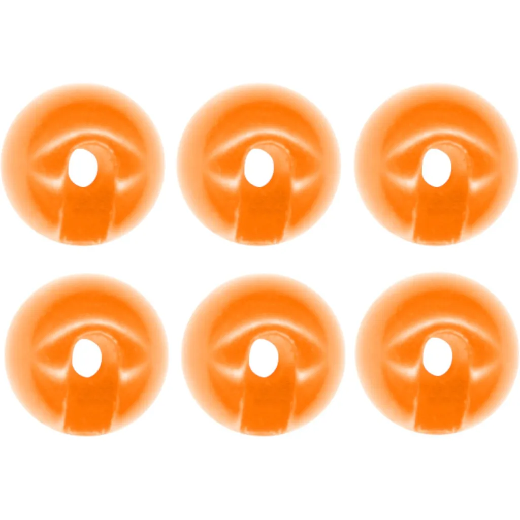 FTM Tungsten Perle Omura geschlitzt #3,8mm Fluorescent Orange 6er