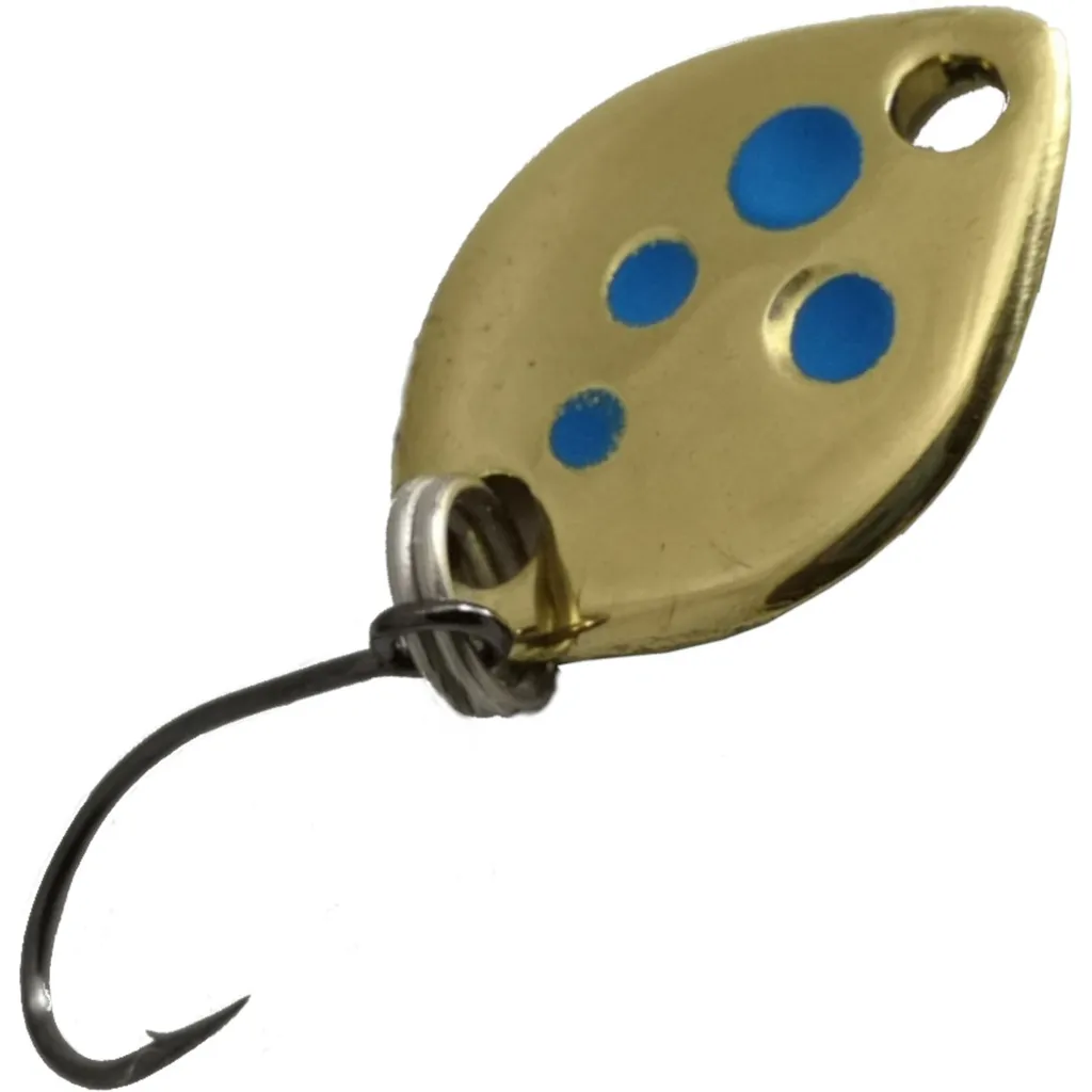 Troutwerk Spoon Blinker Goldfarben/Blaue Punkte