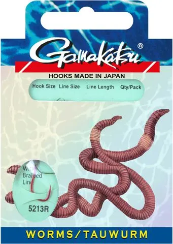 Gamakatsu Tauwurm LS-5213 Ready-made Rig 6 60cm 3pcs Braided