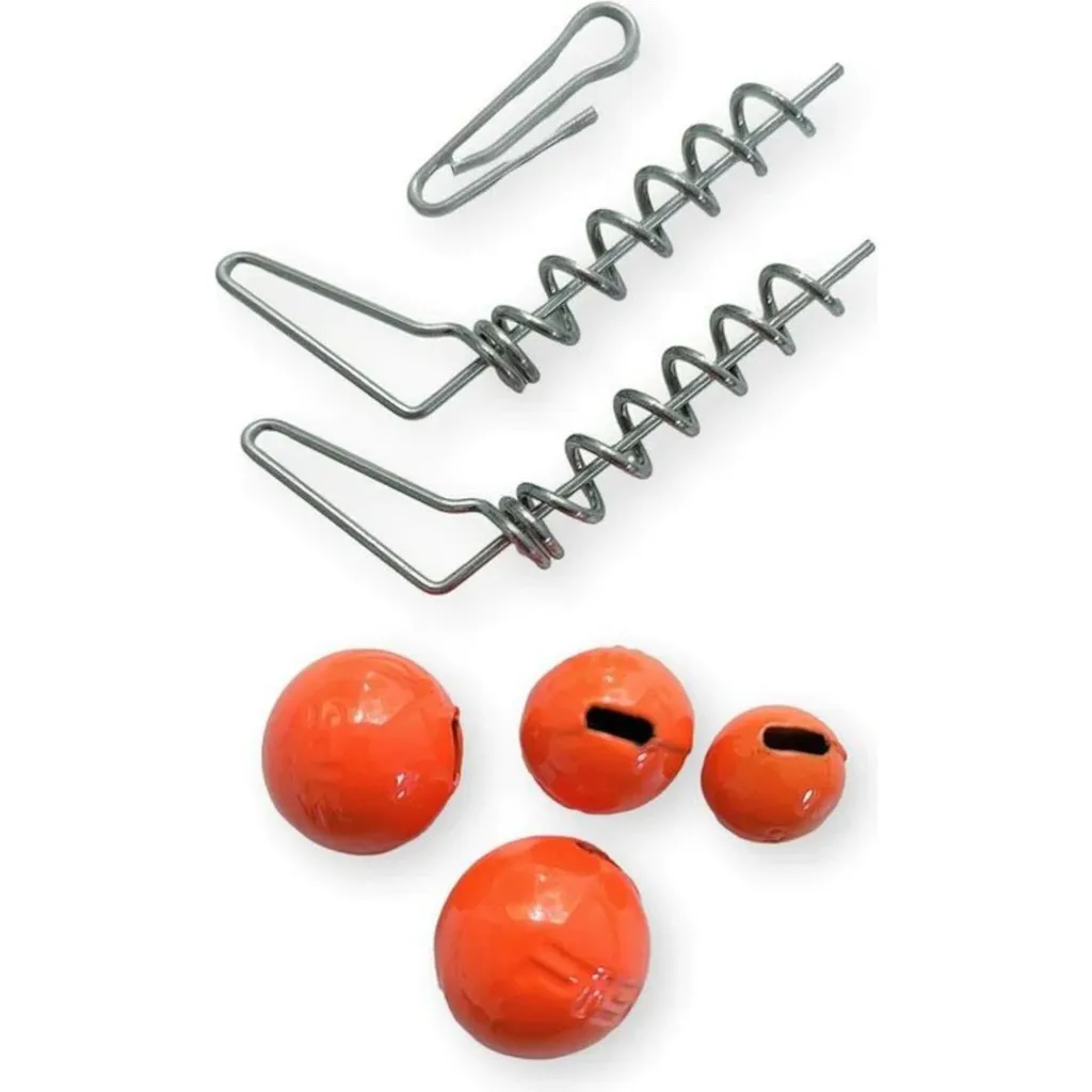 Pikecraft The System Light Jigköpfe UV Orange Bleifrei