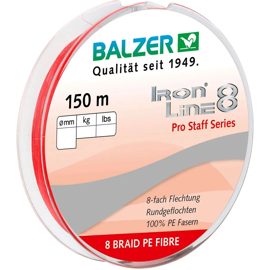 Balzer Iron Line Pro Staff 8 Geflochtene Schnur 0.16mm 11.6kg 150m