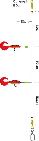 Kinetic Sabiki Twister Rig XL #8/0 130cm