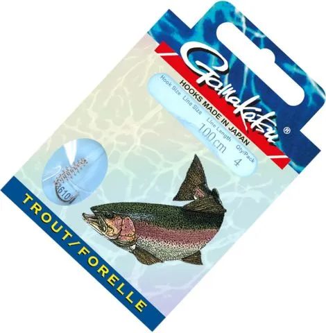 Gamakatsu Trout LS-3610 Ready-Made Rig 4pcs 100cm Spiral Teighaken