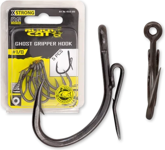 Black Cat Ghost Gripper Haken #3/0 DG 5pcs