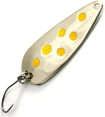 Troutwerk Spoon 4cm 5g Silver/Yellow Dots Single Hook