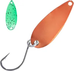 Balzer Metallica Catcher Blinker 2.5cm 2g Kupferfarben-Grün-Glitter