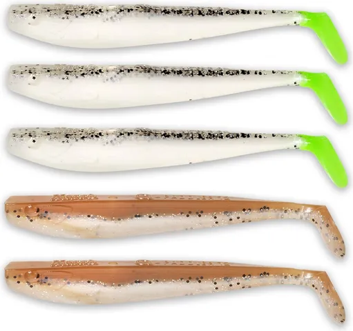 Quantum Q-Paddler Power Packs Gummiköder 10cm salt&pepper UV-tail + sand goby