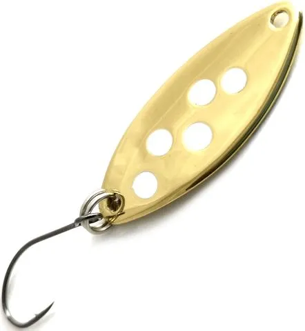 Troutwerk Spoon 2.5g 3.3cm Goldfarben Weiße Punkte