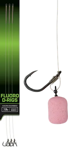 Fox Carp Ready Rigs Fluoro D-Rig 3pcs 4 8.62kg 30cm
