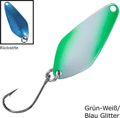 Balzer Spoon Searcher 2.1g Grün-Weiß/Blau Glitter