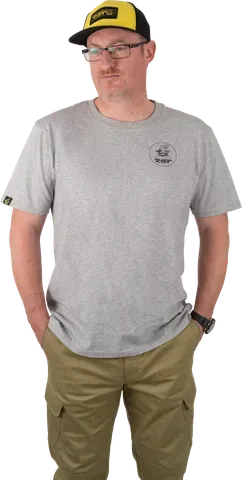 Black Cat Grey Marl T-Shirt Medium