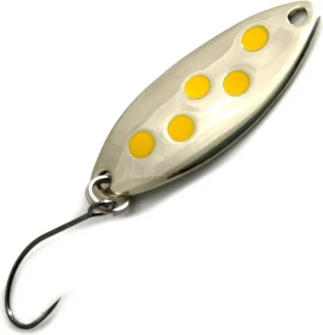Troutwerk Spoon 2.5g 3.3cm Silberfarben Gelbe Punkte