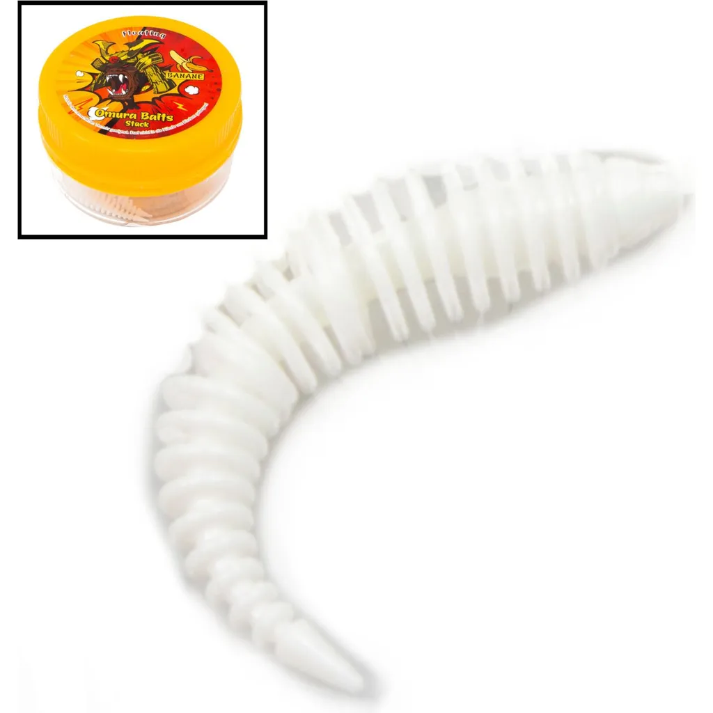 FTM Omura Baits Hero Banane Gummiköder 7cm Weiß