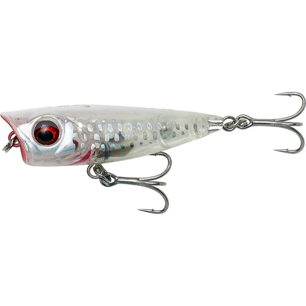 Savage Gear 3D Minnow Popper Oberflächenköder Crystal White 4.3cm 2.6g