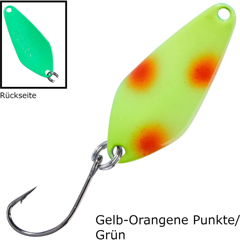 Balzer Spoon Searcher 2.1g Gelb-Orangene Punkte/Grün
